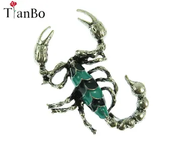 TianBo Prehnané Šperky Scorpion Brošňa pre Mužov, Ženy Smalt Bijoux Svadobné Svadobné Zvierat Stonožka Brošňa