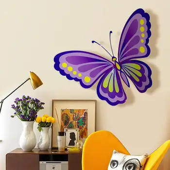 3D 40 cm 34 cm Motýľ Stenu, Nálepky Veľké Veľkosti Umenie Sochárstvo Visí na Vnútorné a Vonkajšie Domáce Dekorácie, Nálepky, Plagáty