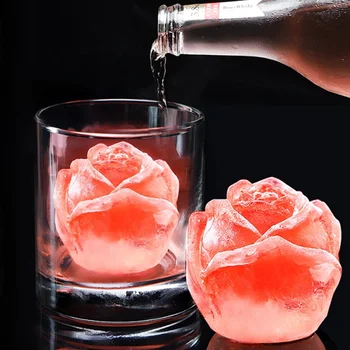 3D Rose Silikónové Formy Ľadu, Icecube Maker Čokoládový Mousse Formy DIY Mydlo Plesne Whisky Ľadový Hokej Džús, Káva Cake Decor Nové