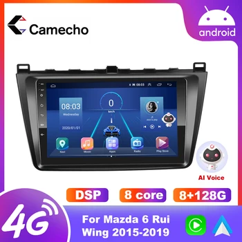 Camecho AI Hlas Auto Multimediálne Pre Mazda 6 GH Rui krídlo 2007-2012 2din Stereo Android Auto Rádio Carplay GPS, DVD autoradio