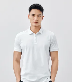 J9203 Mužov bežné krátke rukávy polo tričko pánske letné nové farbou pol rukávy Klope T-shirt
