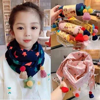 Detské trojuholník šatku pribrala kórejská verzia jeseň zima baby chlapci a dievčatá bavlna bib zimné kórejský dieťa dievča