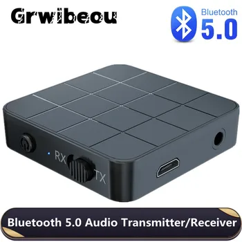 2 v 1, Bluetooth 5.0 Audio Prijímač, Vysielač Hudbu Stereo Adaptér Bezdrôtovej siete S RCA, 3.5 MM AUX Jack Pre automobilový TV PC Speake KN321