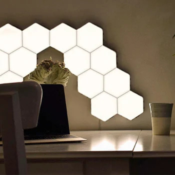 LED DIY Šesťhranné Nástenné Svietidlo Spálňa Decor Nočné Svetlo Dotykový Snímač, Magnetické Kvantové Svietidlá pre Domáce Dekorácie Honeycomb Svetlá