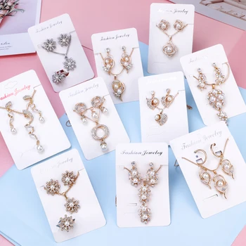 Vintage Imitácia Perlový náhrdelník Zlatá Farba šperky set pre ženy Jasné, Crystal Elegantné Party Darček Módnej Bižutérie Sady