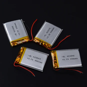 3,7 V 450mAh 403040 Lithium Polymer Li-Po li ion Batérie Rekordér wireless mouse Sansa Clip +, radič rodák Registrátora