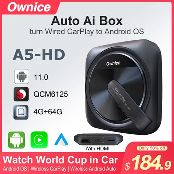 Ownice A5 Andriod11 Auto carplay ai box pre apple wireless tajomstvo iptv pre Netflix NISSAN Maxima Micra Murano GT-R Podpora HDMI