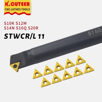 1PC STWCR/L S10K-STWCR11 S14N-STWCR11 S20R-STWCL11 Obrábania Karbidu Vložiť TCMT11 Vnútorné držiaky Náradia Frézy CNC Sústružnícke Nástroje