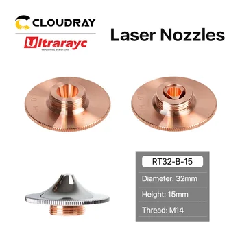Ultrarayc Laser Tryska vysokorýchlostné Jeden Dvojité chrómované D32 Kaliber 0.8 mm-6.0 mm pre Raytools Vlákniny Laserové Rezacie Hlavy