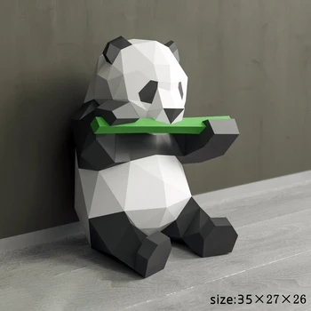 3D Papier Formy Panda Zvierat Non-Hotový Model Skladanie Papiera Práce DIY Plavidlá Domov Stôl Poschodí Plavidlá Dekor Figúrky Miniatúr