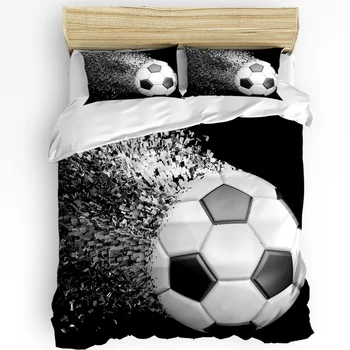 3ks posteľná bielizeň Nastaviť Futbalové Lopty na Futbal, Dizajn, bytový Textil Perinu Vankúš Chlapec Dieťa Dospievajúce Dievča posteľná bielizeň Zahŕňa Súbor