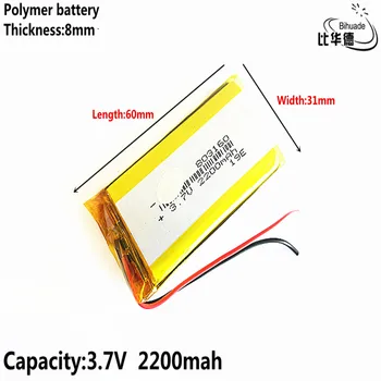 Liter energie batéria 3,7 V,2200mAH 803160 803060 Polymer lithium ion / Li-ion batéria pre tablet pc BANKA,GPS,mp3,mp4