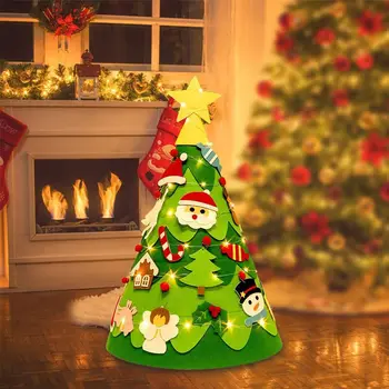 Urob si sám Cítil Vianočný Stromček pre Deti Stenu Vianočné Dekorácie 3D Xmas Tree pre Batoľa Vianočný Darček pre Dieťa Strany Dodávky