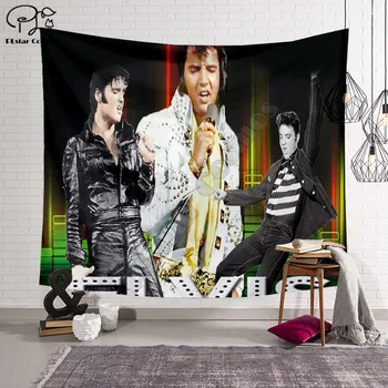 PLstar Vesmíru Gobelín Elvis Presley 3D Tlač Tapestrying Obdĺžnikový Domova Stene Visí štýl-4