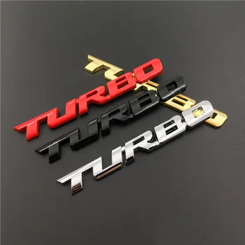 Kovové kufra auta štítok Vozidla Turbo Boost Nakladanie Podpora 3D Kov Chróm Zliatiny Zinku 3D Znak, Odznak Nálepky Odtlačkový Auto Príslušenstvo