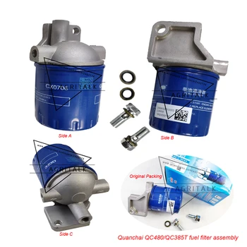 palivový filter (CX0706) montáž / olejový filter (JX0706P1) montáž na voľbou pre Quanchai motora QC385T/QC480,