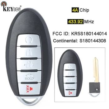 KEYECU 433.92 MHz 4A / PCF7953M Čip S180144308 KR5S180144014 Smart Remote príveskom na Nissan Murano Pathfinder 2014-2019