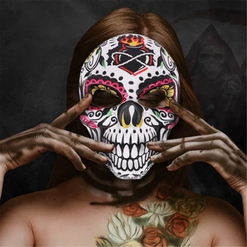 Classic-Mexické Deň Mŕtvych Maska Halloween Masky Lebka Maska Halloween Festivaly Kostým Prop pre Mužov, Ženy