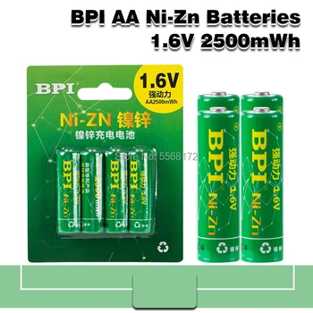 Nabíjateľná Batéria BPI AA 2500mWh NI-Zn, NI Zn NIZN 1.6 V Batériou S puzdrom pre Hračky, MP3, Fotoaparát Namiesto 1,5 v