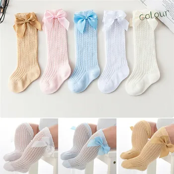 Ponožky Sú Pre Baby Girl Dieťa Dieťa Dievča Non-Slip Kolená Vysoké Ponožky Čipky Princezná Ponožky Dlhé Trubice Botičky Dievčatá
