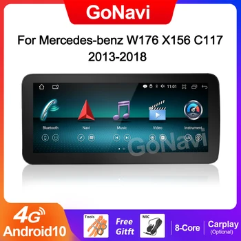 GoNavi Android Auto Multimediálny Prehrávač Pre Mercedes W176 X117 X156 W463 Roky 2013-2018 Google WIFI 4G SIM BT IPS Displej GPS Carplay