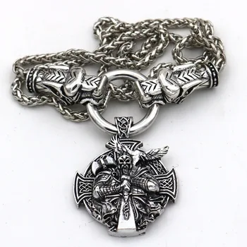Móda Viking Bojovník Mytológiu Odin Vrana Mužov Punk Náhrdelník s Príveskom, Šperky