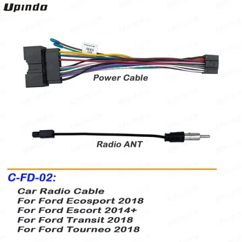 Car Audio kábel Kábel Adaptéra pre Ford Ecosport Escort Transit Tourneo Elektroinštalácie Postroj Android Media Player