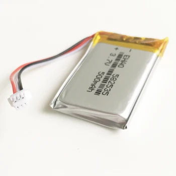 3,7 V 500mAh lipo polymer lithium nabíjateľná batéria JST 1.0 mm pre MP3, GPS, DVD, bluetooth záznamník headset e-book fotoaparát 582535