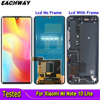 AMOLED Pre Xiao Mi Poznámka 10 Lite LCD Displej Dotykový Displej Digitalizátorom. Montáž 6.47
