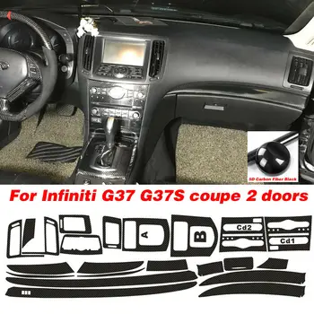 Na Infiniti G37 G37S kupé 2 dvere 5D Uhlíkových Vlákien Vzor Interiéru DIY Výbava Obtlačky