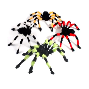 1PC Vtip Spider Veľký Pavúk Chlpatý Pavúk Strašidelný Halloween Strašidelné Rekvizity (Náhodné Farby)