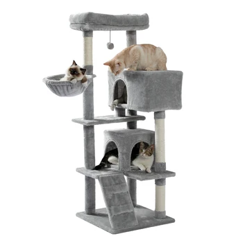 Vysoko Luxusný Mačka, Strom, Sisal Škrabanie Príspevkov pre Cat Kitten Multi-Level Veža s Rebríkom Specious Útulný Byt Hummock Veľké Zubáče