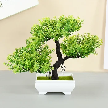 Umelé Rastliny Bonsai Malý Strom Simulácia Črepníkových Rastlín Falošné Kvety Tabuľka Črepníkové Ozdoby Domáce Dekorácie Hotel Garden Dekor