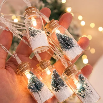 2m 10 Led Vianočný Stromček, ktorí Chcú Sklenené Fľaše Jar String Svetlá /batériové Jar Pohádkové Vianočné Domáce Dekorácie Produkty