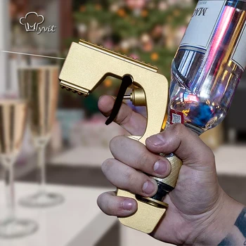 Šampanské Zbraň Víno Striekacie Pištole Pivo Fľaša Odolné Striekacou Pištoľou, ABS Plast Verzia zátka Vysúvanie Pop Kuchyňa Bar Nástroje