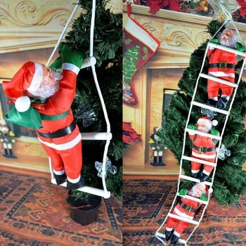 1PC Santa Claus Stúpania Lezenie Schodisko Rebrík Lano Vianočné Prívesok Vianočný Strom Dverí Visí Strany Domáce Dekorácie
