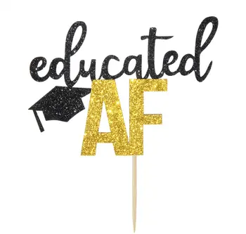 Vzdelaný AF Tortu Vňaťou pre Triedu 2022 Absolvovaní Vysokej Školy College Graduation Grad Dekorácie