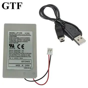 GTF 1800mAh Náhradné Batérie pre Dodávky + USB Nabíjací Kábel Kábel Pack pre systém Playstation 3 PS3 Radič batérie