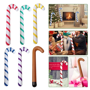 Nafukovacie Candy Cane Balóny Deti Veľkonočné Hračky, Vianočné Závesné Walking Stick Zdobiť Vyhodiť Rekvizity Dovolenku Stranou Dodávky