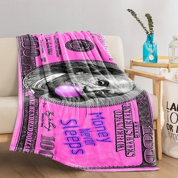 Ružová Dolár Peniaze Roztomilý Hodiť Deka na Posteľ Načechraný Mäkké Deky Gauč Lete Spálne Dekorácie prehoz cez posteľ Ozdobné Obloženie