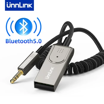 Unnlink Aux Bluetooth Kábel Adaptéra Bezdrôtovej Automobilovej Bluetooth Prijímač Pre Reproduktor Auto, 3,5 mm Jack, Aux Bluetooth 5.0 4.2 4.0
