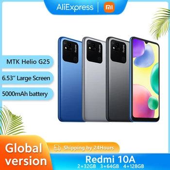 Globálna Verzia Xiao Redmi 10A 64GB 128GB Smartphone Dimensity 700 6.5