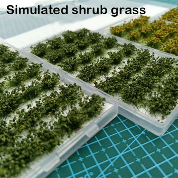 Bush trávy scenár Simulácie modelu Krajina piesku tabuľka materiálov HOBBY ručné Model scény platformu zmenšený model hračka