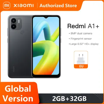 Globálna Verzia Xiao Redmi A1+ Smartphone 2GB+32GB MTK Heliograf A22 8MP Fotoaparát 5000mAh Zadné odtlačkov prstov Mobil
