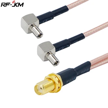 1pcs SMA Female na 2 TS9 muž pripojte konektor kábla Antény Pigtail Koaxiálny Kábel ts9 na sma Konektor pre 4G LTE Modem