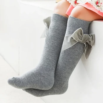 Zimné Jeseň Baby Girls Vianočné Ponožky Luk Deti Kolená Vysoké Dlhá Ponožka Bavlna španielsky Deti, Batoľatá Trubice Ponožky Pre 1-8Years