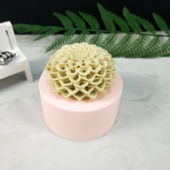 HC0208Dahlia 3D mydlo formy kvet anemone tvar silikónové mydlo 3D tortu formy tortové želé cukríky, čokoládové dekorácie pečenie nástroj plesní