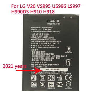 Nové 3200mAh Mobilný Telefón Náhradná Batéria Pre LG V20 VS995 US996 LS997 H990DS H910 H918 BL44E1F BL-44E1F LG Stylus3 LG-M400DY