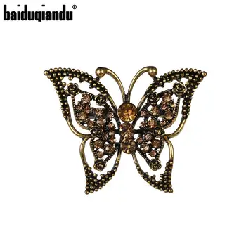 baiduqiandu Značky Starožitné Zlata Farba Kovu Plátovaného Vintage Štýl Butterfly Brošňa Kolíky Šaty, Šperky, Doplnky