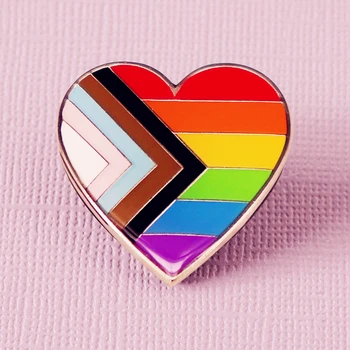 Rainbow Srdce TRANSGENDER Gay LGBTQ Pride Smalt Brošňa Kolíky Odznak Klopě Pin Brošne Golier Bunda Módne Šperky Príslušenstvo